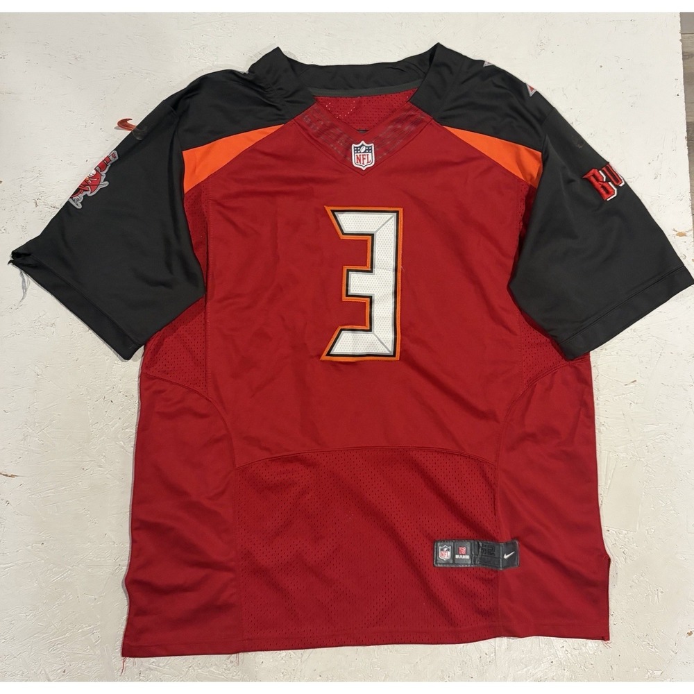 Tampa Bay Buccaneers Jameis Winston Jersey Red Size 52 Nike On Field Authentic